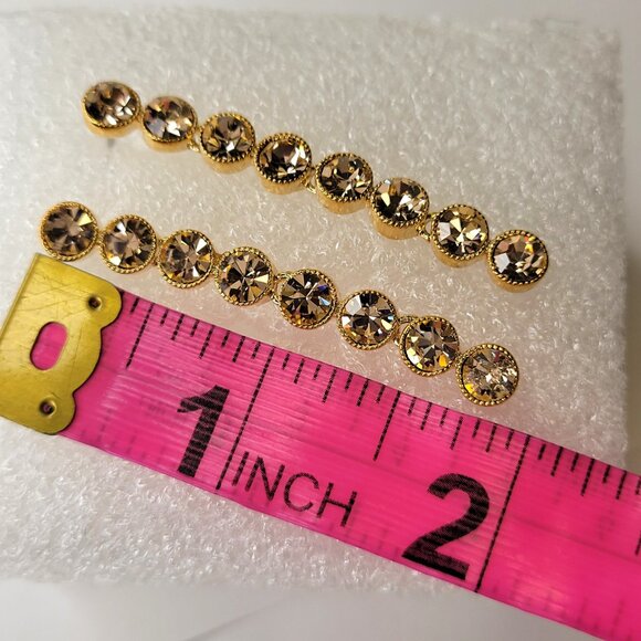 Long Crystal Bridal Earrings Elegant Crystal Long earrings - Picture 8 of 10